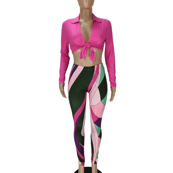 Tye me up top & Striped Leggings - Picture 4 of 13